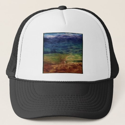 Regenbooglandschap Trucker Pet (Voorkant)
