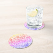 regenboogleer ronde kartonnen onderzetter (Insitu)