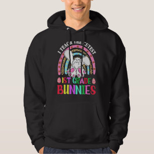 Regenboogleraar ik leer de dichtstbijzijnde bunni  hoodie