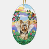 Regenboogleven - Yorkshire Terrier #17 Keramisch Ornament (Links)