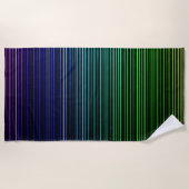 Regenbooglichtstrepen Strandlaken (Voorkant)