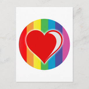 regenboogliefde. briefkaart