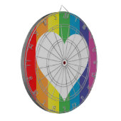 regenboogliefde dartbord (Voorkant Links)