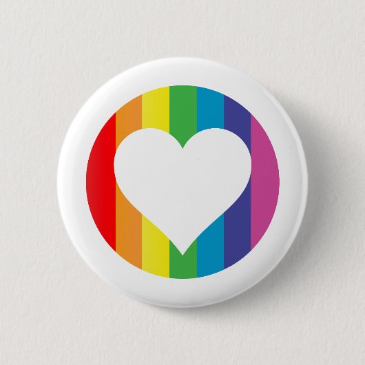 regenboogliefde ronde button 5,7 cm (Voorkant)