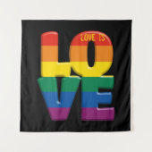 regenboogliefde wandkleed (Voorkant)