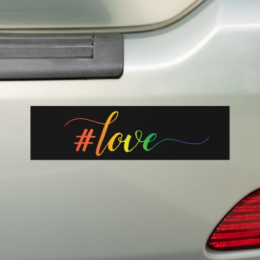 regenboogliefdesbumper sticker (Op auto)