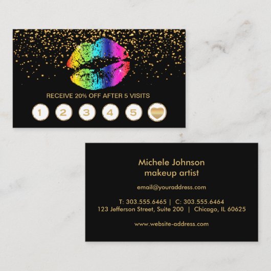 Regenboogliften, met een zwarte kaart (Voorkant / Achterkant)