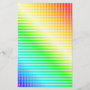 Regenbooglijnen Briefpapier