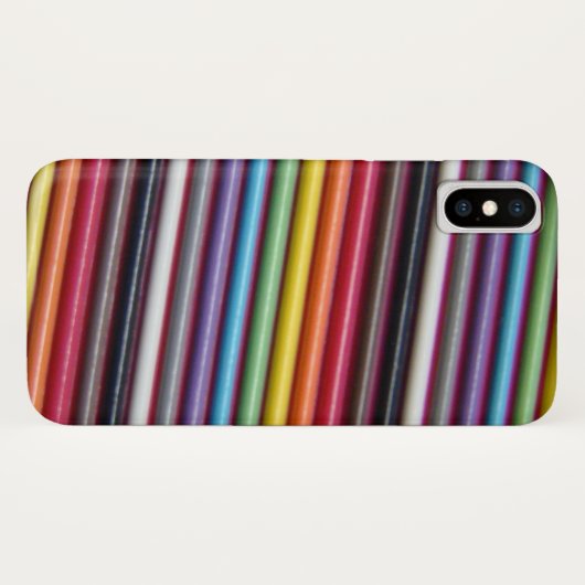 Regenbooglintkabelstructuur Case-Mate iPhone Case (Achterkant (horizontaal))