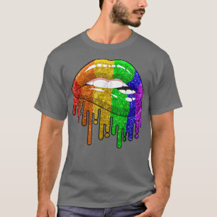Regenbooglips die op school bellen LGBT Gay Lesbia T-shirt