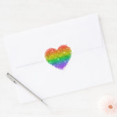 regenbooglitter hart sticker (Envelop)