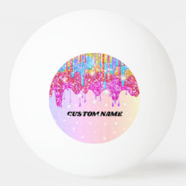 Regenbooglitter pongbal pingpongballen