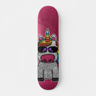 Regenbooglitter Unicorn Sparkly Pink Sparkles Sk8r Skateboard