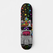Regenbooglitter Unicorn Sparkly Stars Sparkle Sk8r Skateboard (Voorkant)
