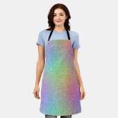 Regenbooglittereffect Schort (Gedragen)