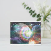 regenboogmaan briefkaart (Staand voorkant)