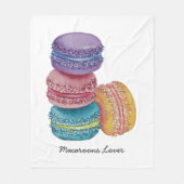 regenboogmacro's in Waterverf Fleece Deken (Voorkant)