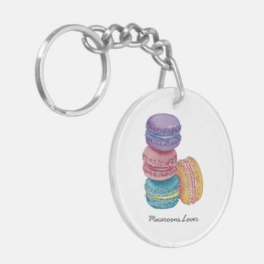 regenboogmacro's in Waterverf Sleutelhanger (Voorkant Links)