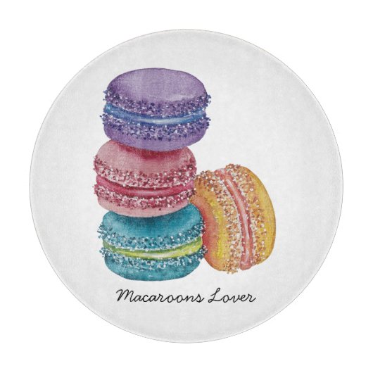 regenboogmacro's in Waterverf Snijplank (Voorkant)