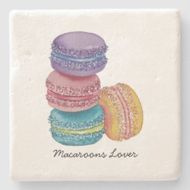 regenboogmacro's in Waterverf Stenen Onderzetter