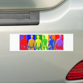 RegenboogMannen Bumpersticker (Op auto)