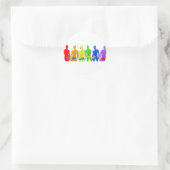 RegenboogMannen Ronde Sticker (Tas)