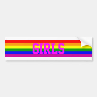 Regenboogmeisjes Bumpersticker