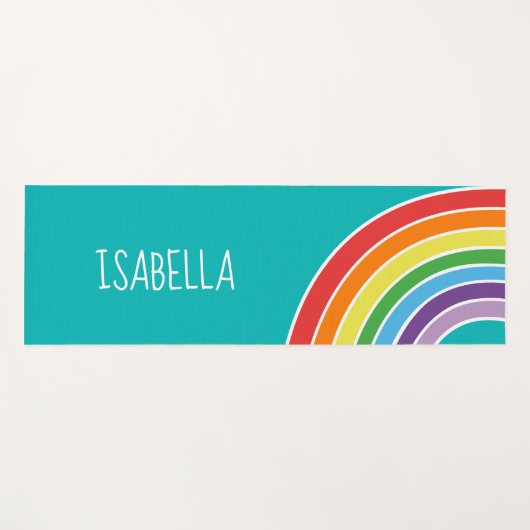  regenboogmeisjes gepersonaliseerd yogamat (Voorkant (horizontaal))