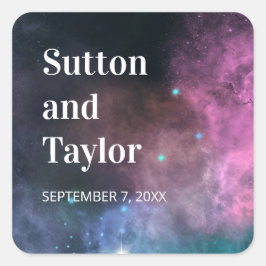 Regenboogmelkas Vierkante Sticker