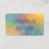 Regenboogmelkas Visitekaartje (Achterkant)