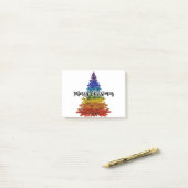 regenboogmerrie - kerstboom post-it® notes (Op bureau)