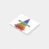 regenboogmerrie - kerstboom post-it® notes (Schuin)