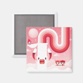 regenboogmonster magneet (Voorkant / Achterkant)