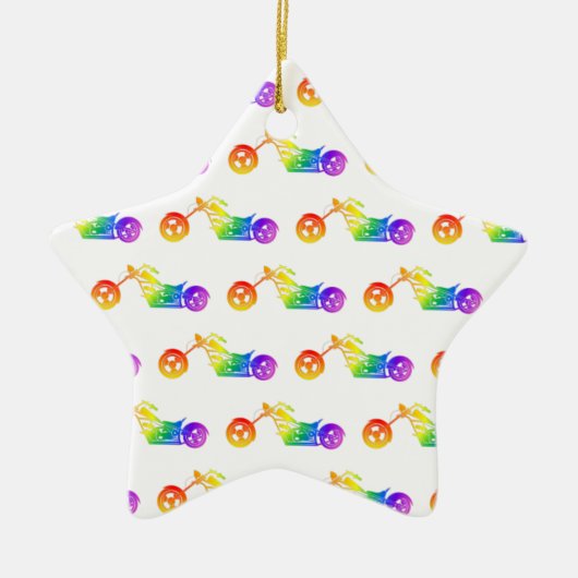 Regenboogmortocyclus Keramisch Ornament (Voorkant)