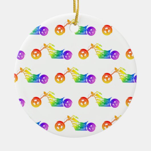 Regenboogmortocyclus Keramisch Ornament (Voorkant)