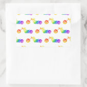 Regenboogmortocyclus Rechthoekige Sticker (Tas)