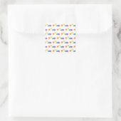 Regenboogmortocyclus Vierkante Sticker (Tas)