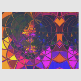 Regenboogmozaïek Glas in lood Geometrische afdrukk Tissuepapier