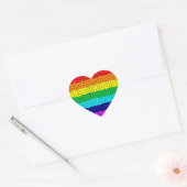 Regenboogmozaïek Hart Sticker (Envelop)