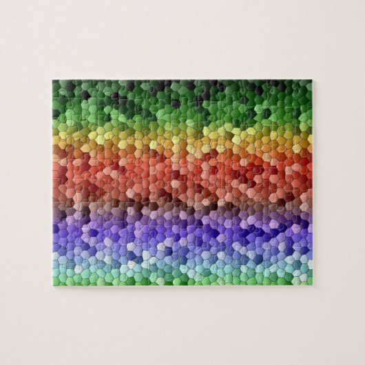 Regenboogmozaïek Legpuzzel (Horizontaal)