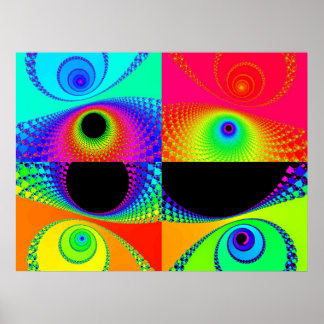 Regenboogmozaïek Poster