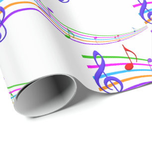 regenboogmuzieknotities cadeaupapier