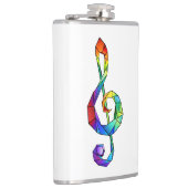 Regenboogmuzikale sleutelschroefdraad heupfles (Rechts)