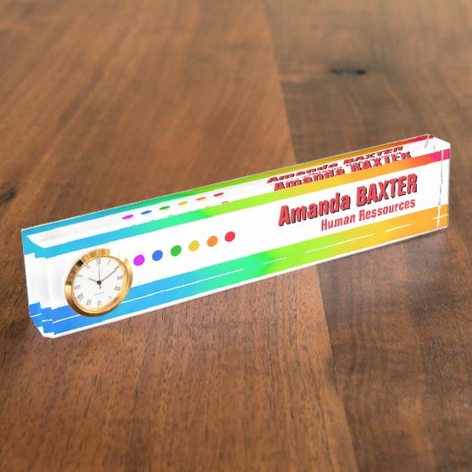 Regenboognaamlabel Naambordje (Zijkant)
