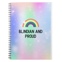 Regenboognotitieboek, blindiaans en trots