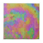 Regenboogolie Mozaïeken Tegeltje (Voorkant)