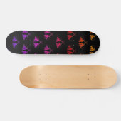 Regenboogontrokken schedels skateboard (Horizontaal)