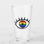 Regenboogoog Glas (Voorkant)