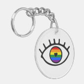 Regenboogoog Sleutelhanger (Voorkant Links)