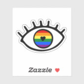 Regenboogoog Sticker (Vel)